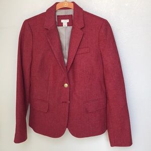 JCrew twill blazer size 4 Red/Orange
